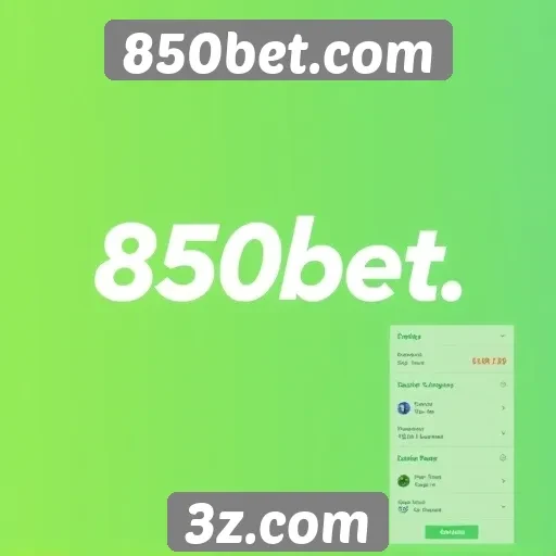 Acessibilidade e interface do site 850bet.com